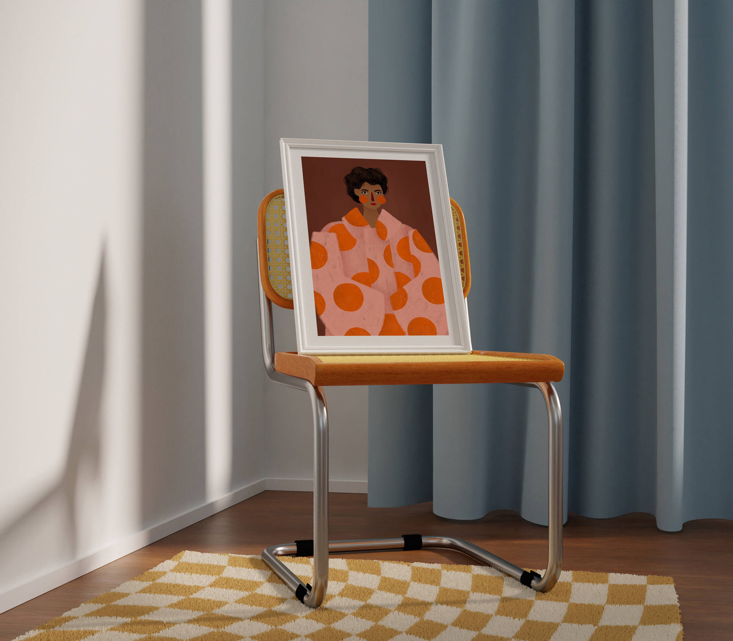 Bea Müller - The Woman With The Orange Dots - Art Print