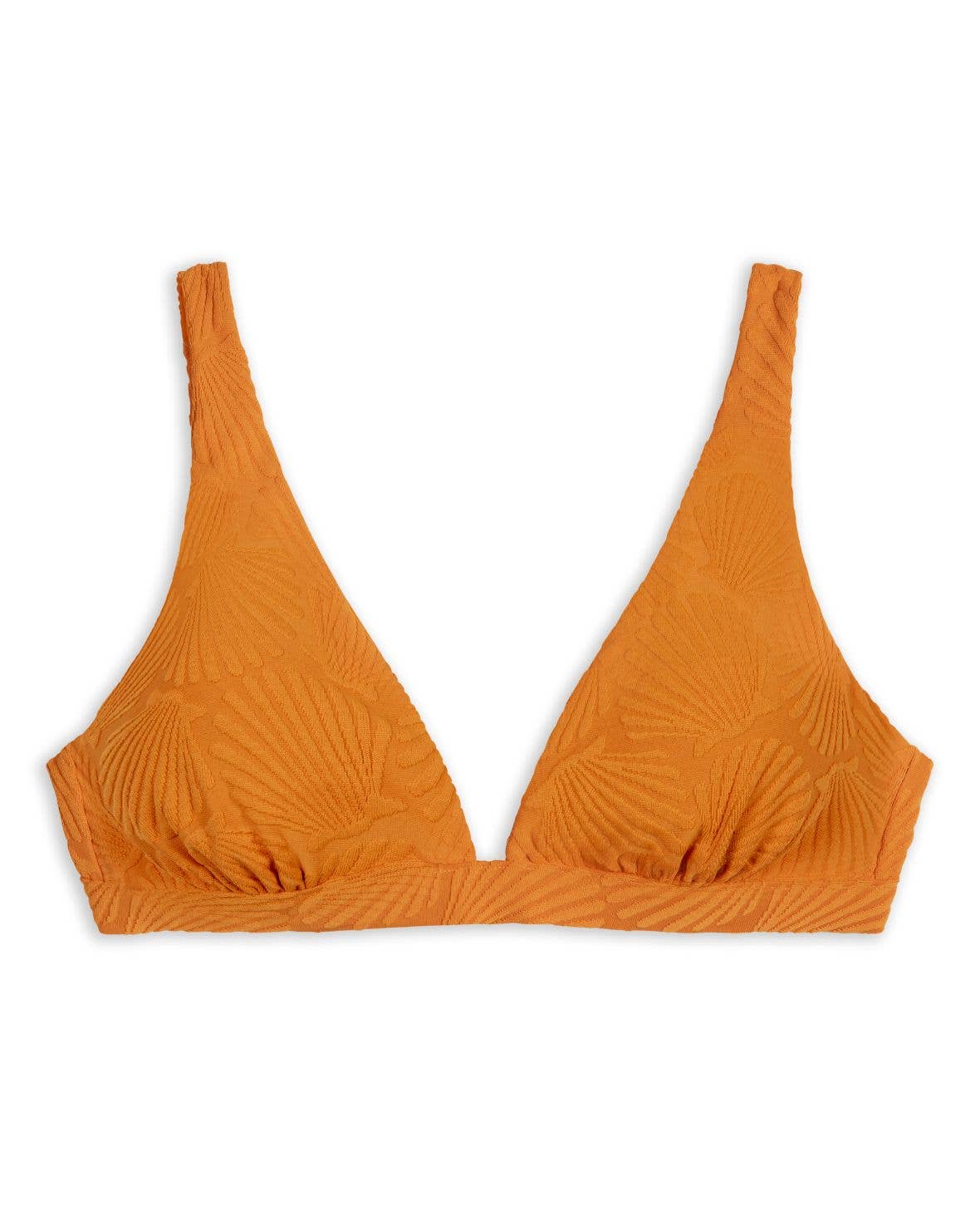 Chelsea Peers - Jacquard Shell Reversible Triangle Bikini Top - Orange