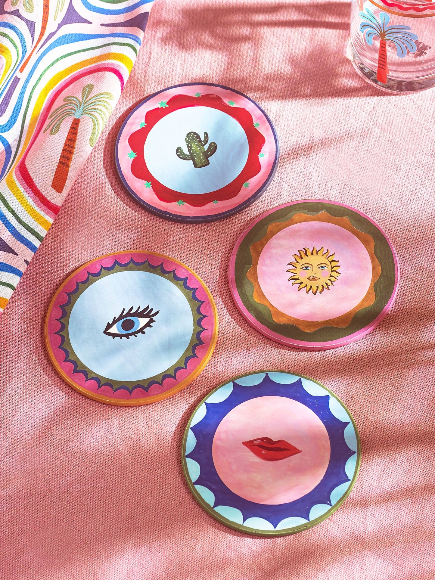Pure Table Top Ltd - Eleanor Bowmer Set Of 4 Icon Cork Backed Coasters