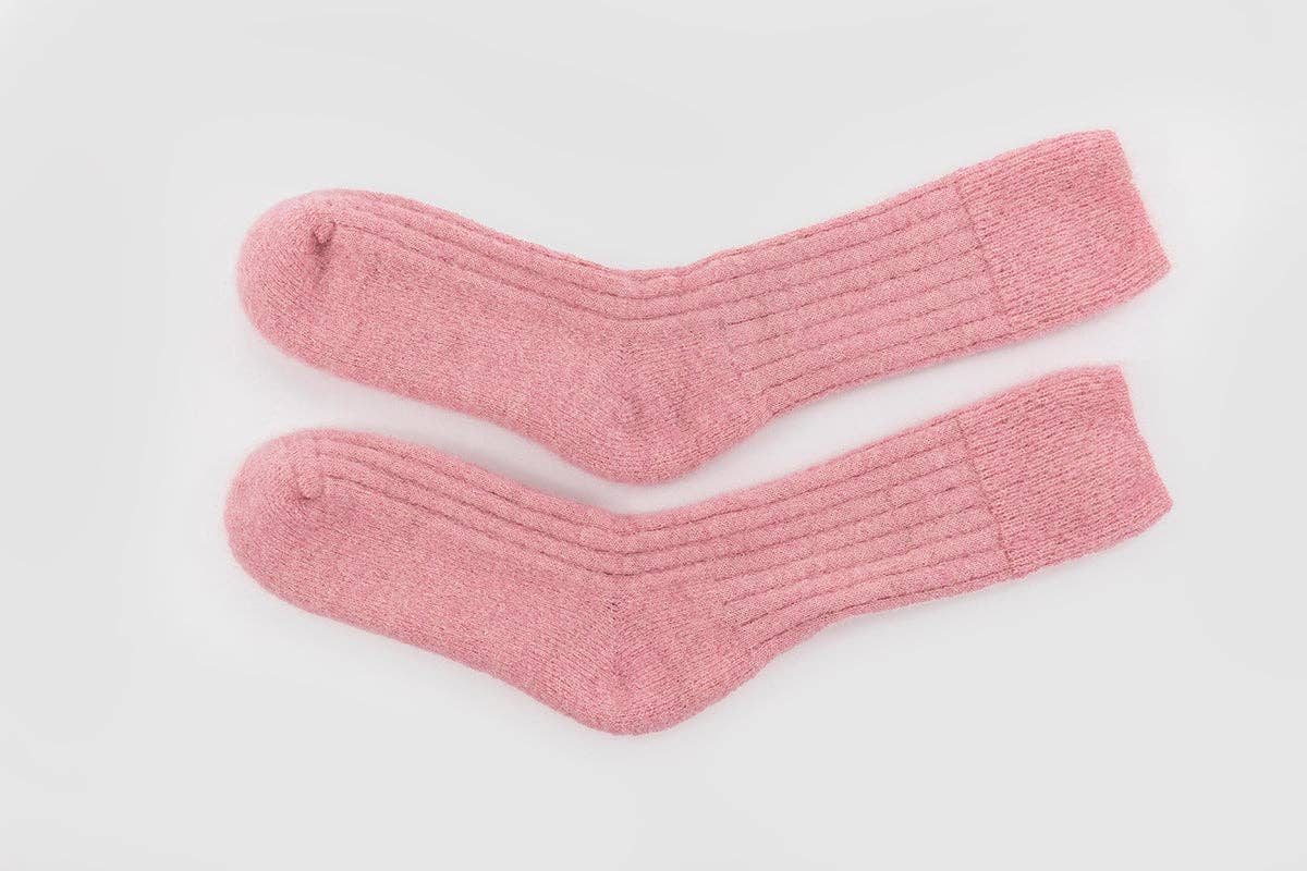 Pairs Scotland - Ultra Soft Pink Alpaca Bed Socks