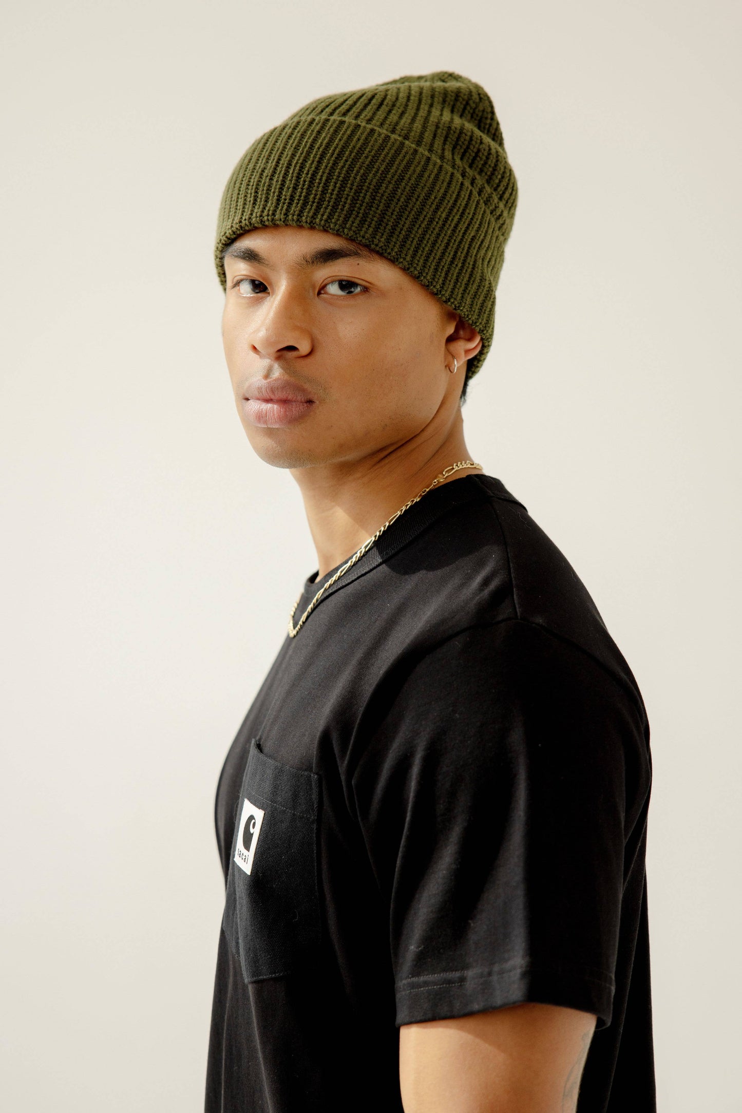 ARCTIC FOX & CO. - Merino Wool Beanie - Khaki Evergreen - AW24