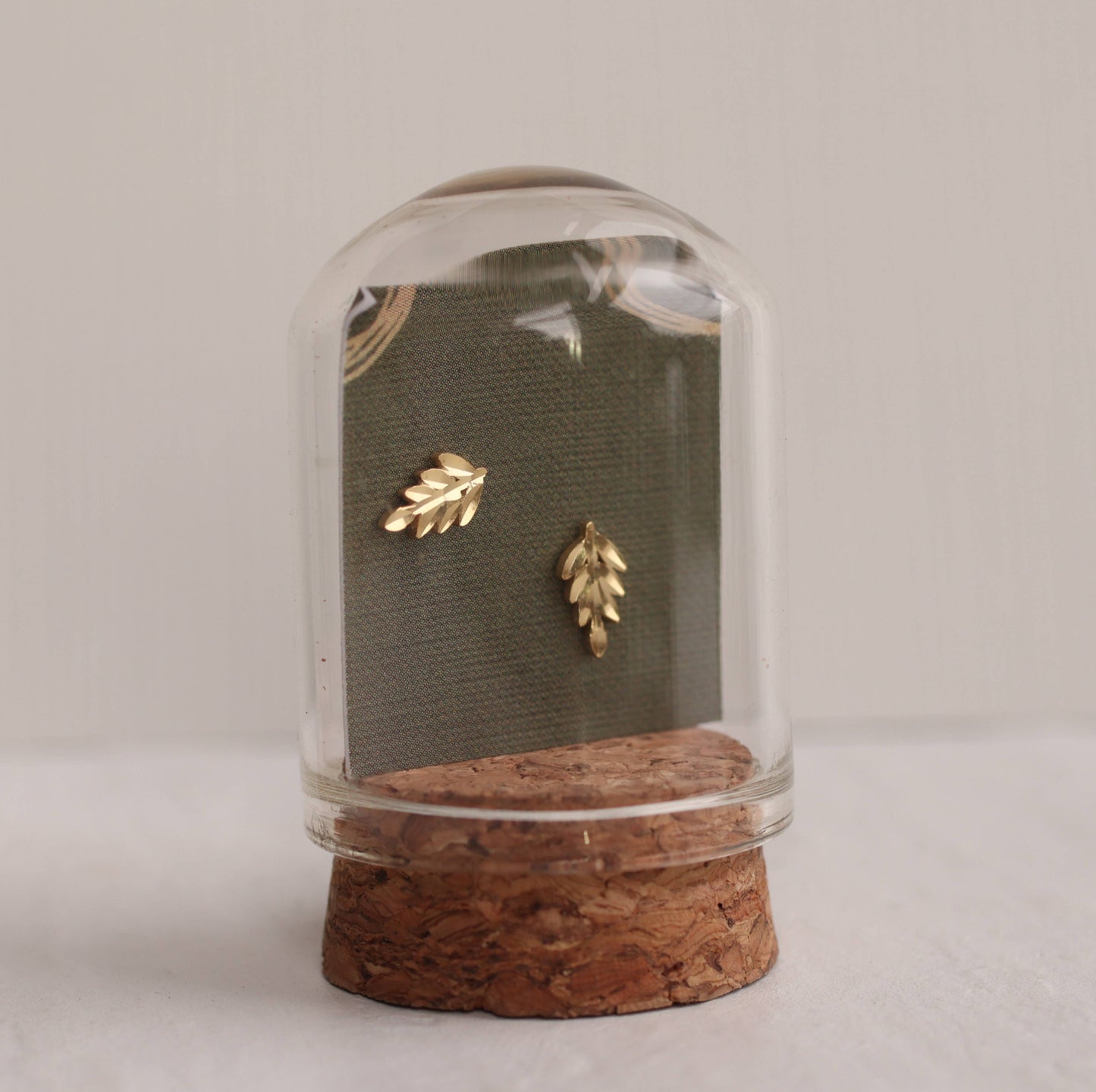 Gold Vermeil Fern Stud Earrings