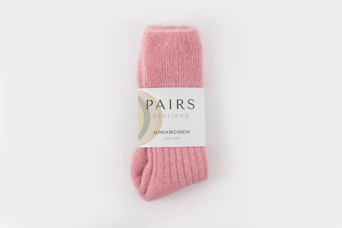 Pairs Scotland - Ultra Soft Pink Alpaca Bed Socks