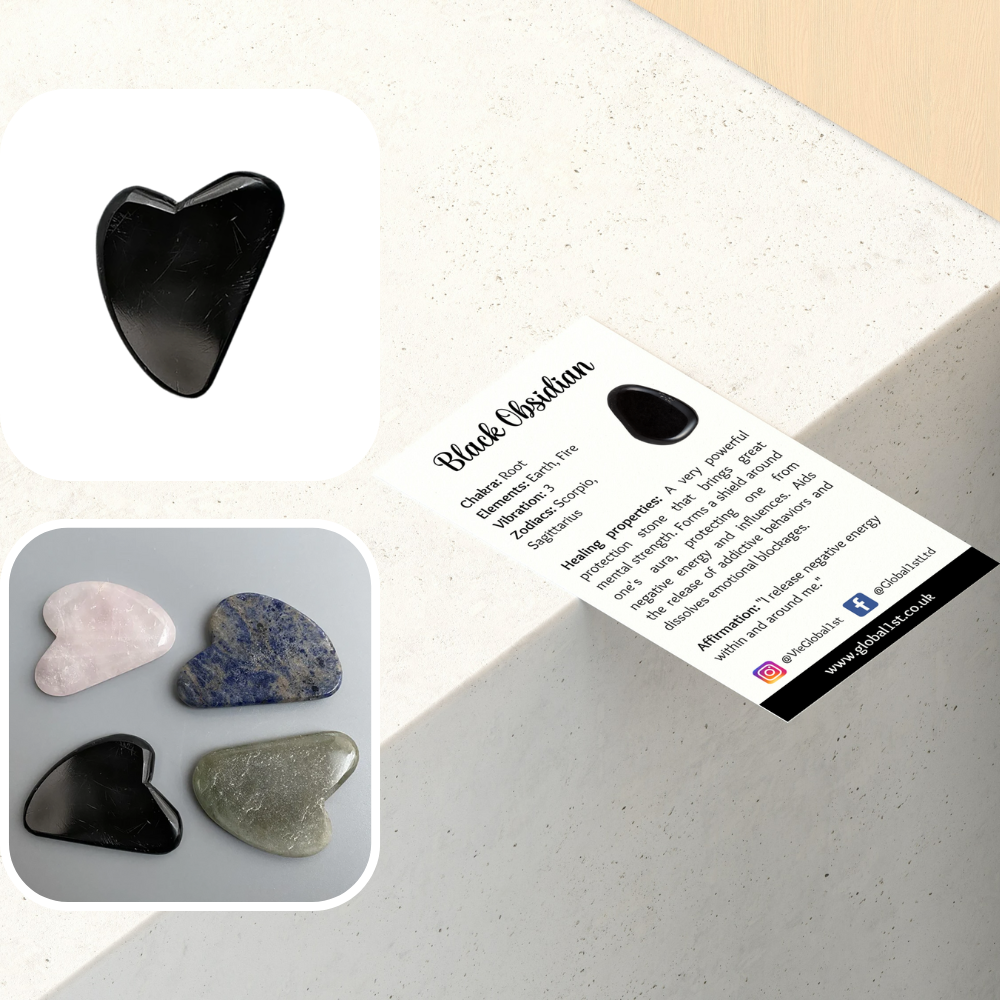 Gua Sha Facial Massage Tool, 8x5cm