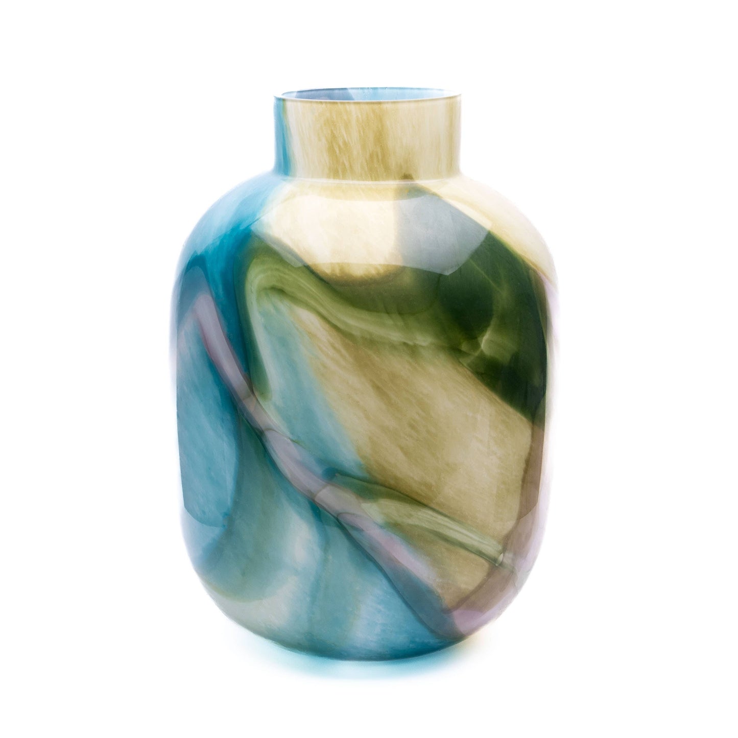 The Glass House Wholesale Interiors Ltd. - Pastel swirl vase extra large