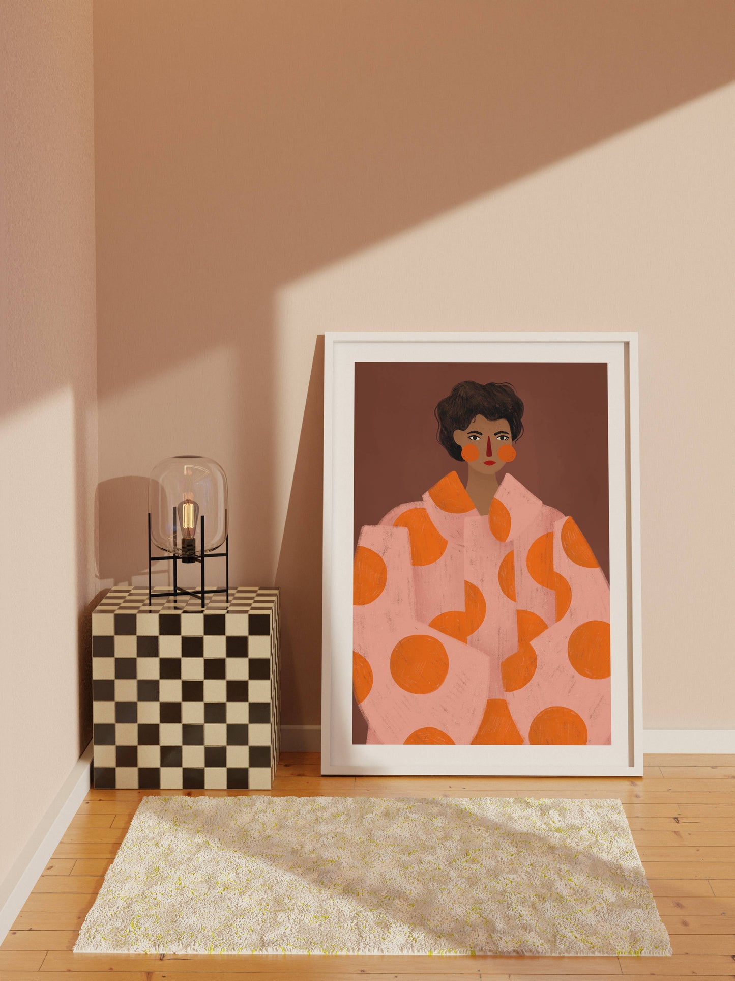 Bea Müller - The Woman With The Orange Dots - Art Print