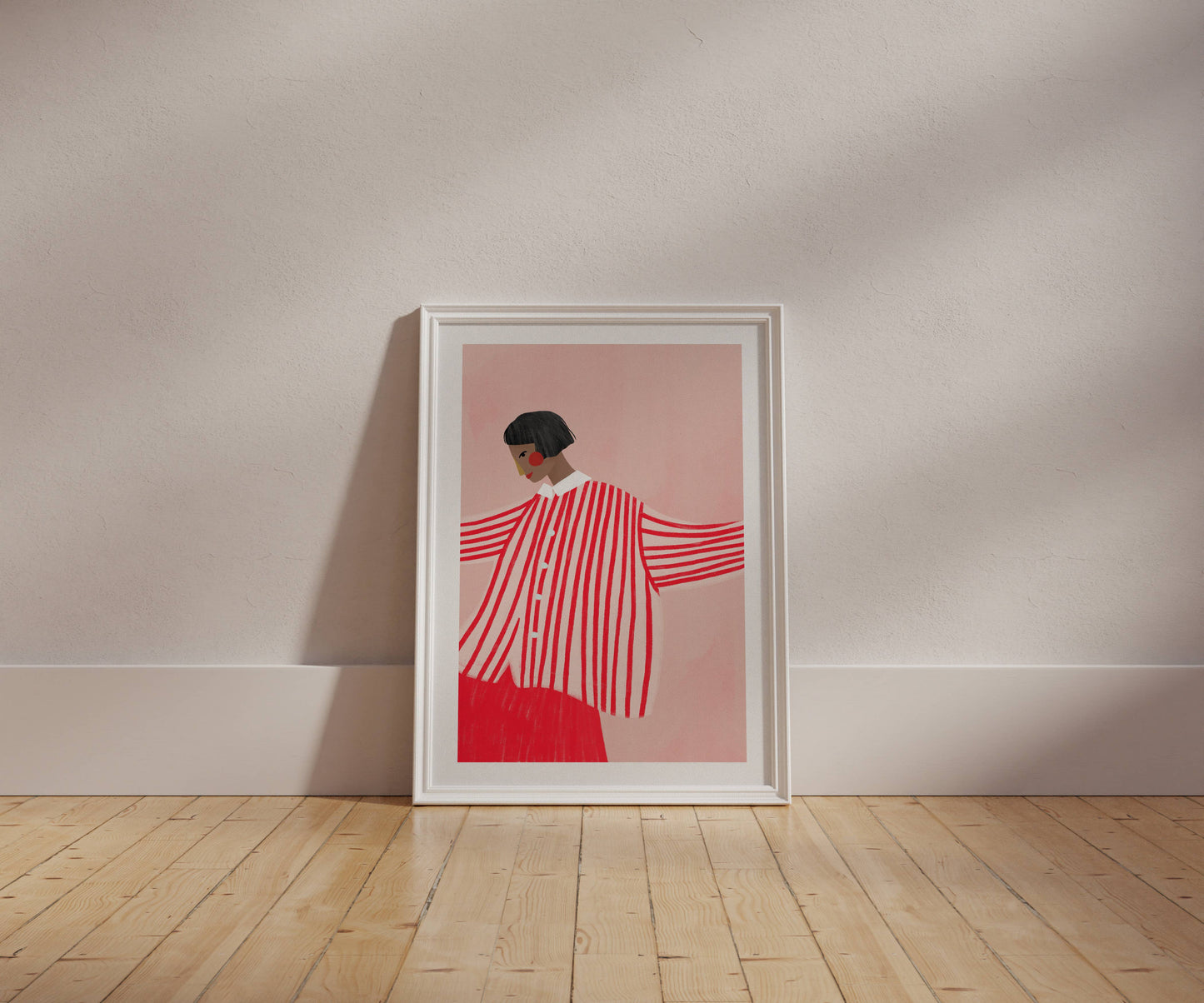 Bea Müller - The Woman With The Red Skirt - Art Print
