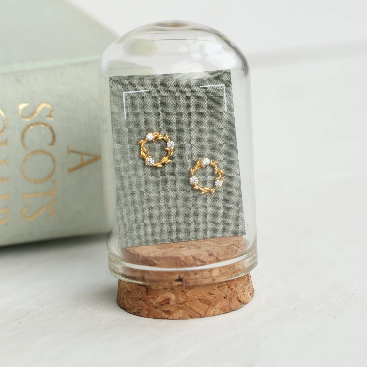 Silk Purse, Sow's Ear - Gold Wreath Circle Stud Earrings