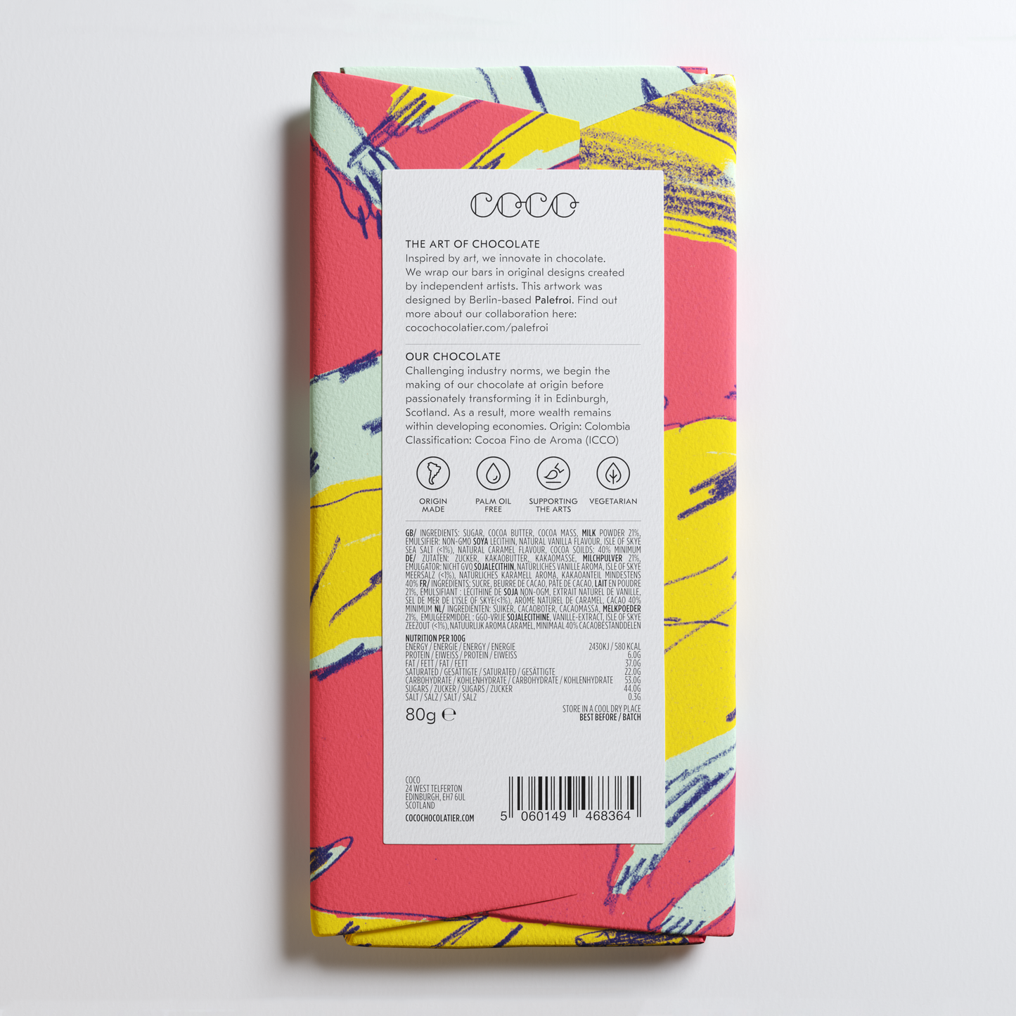 COCO Chocolatier - Salted Caramel Milk Chocolate Bar 80g
