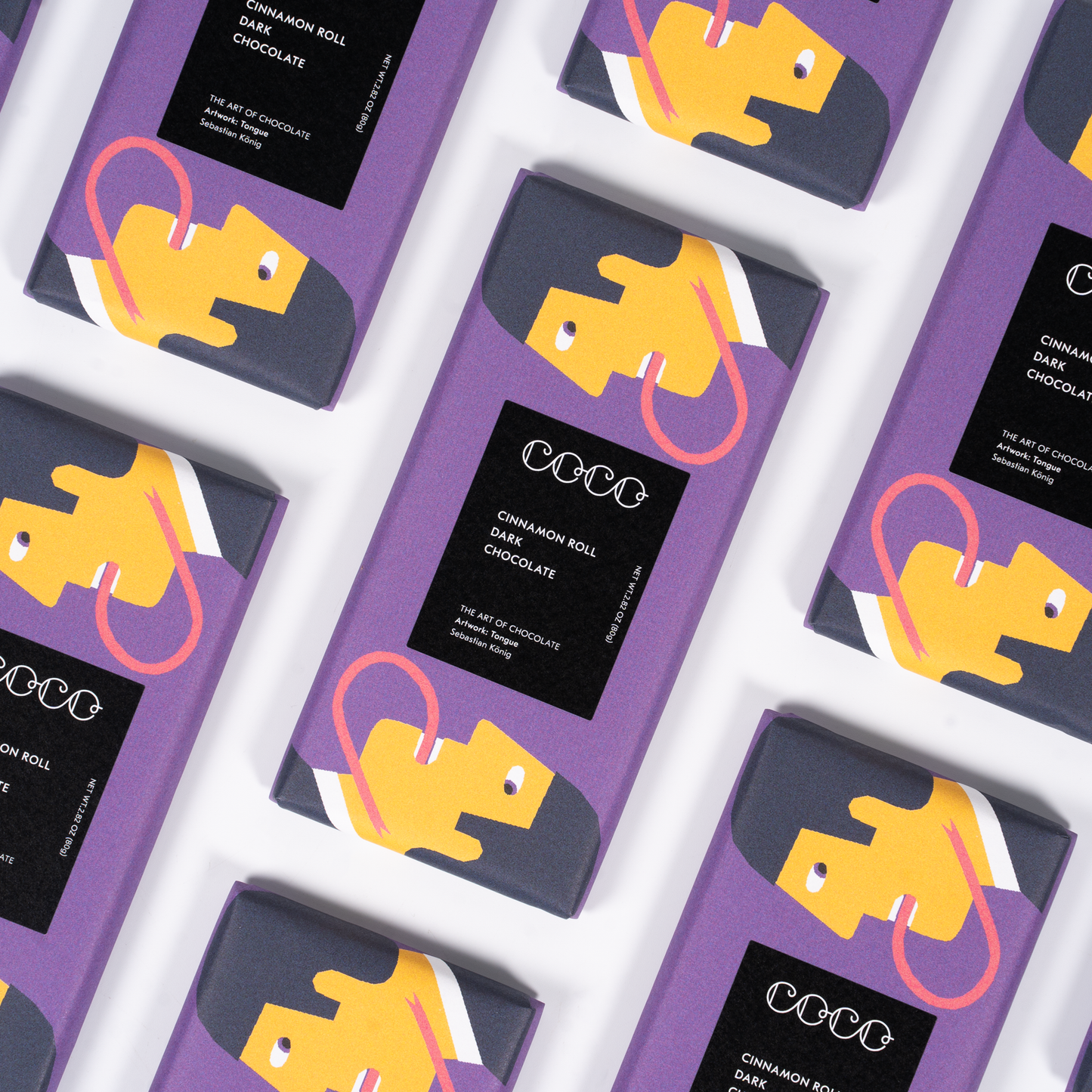COCO Chocolatier - Cinnamon Roll 80G Dark Chocolate