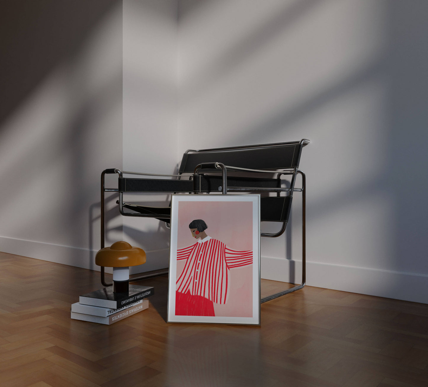 Bea Müller - The Woman With The Red Skirt - Art Print