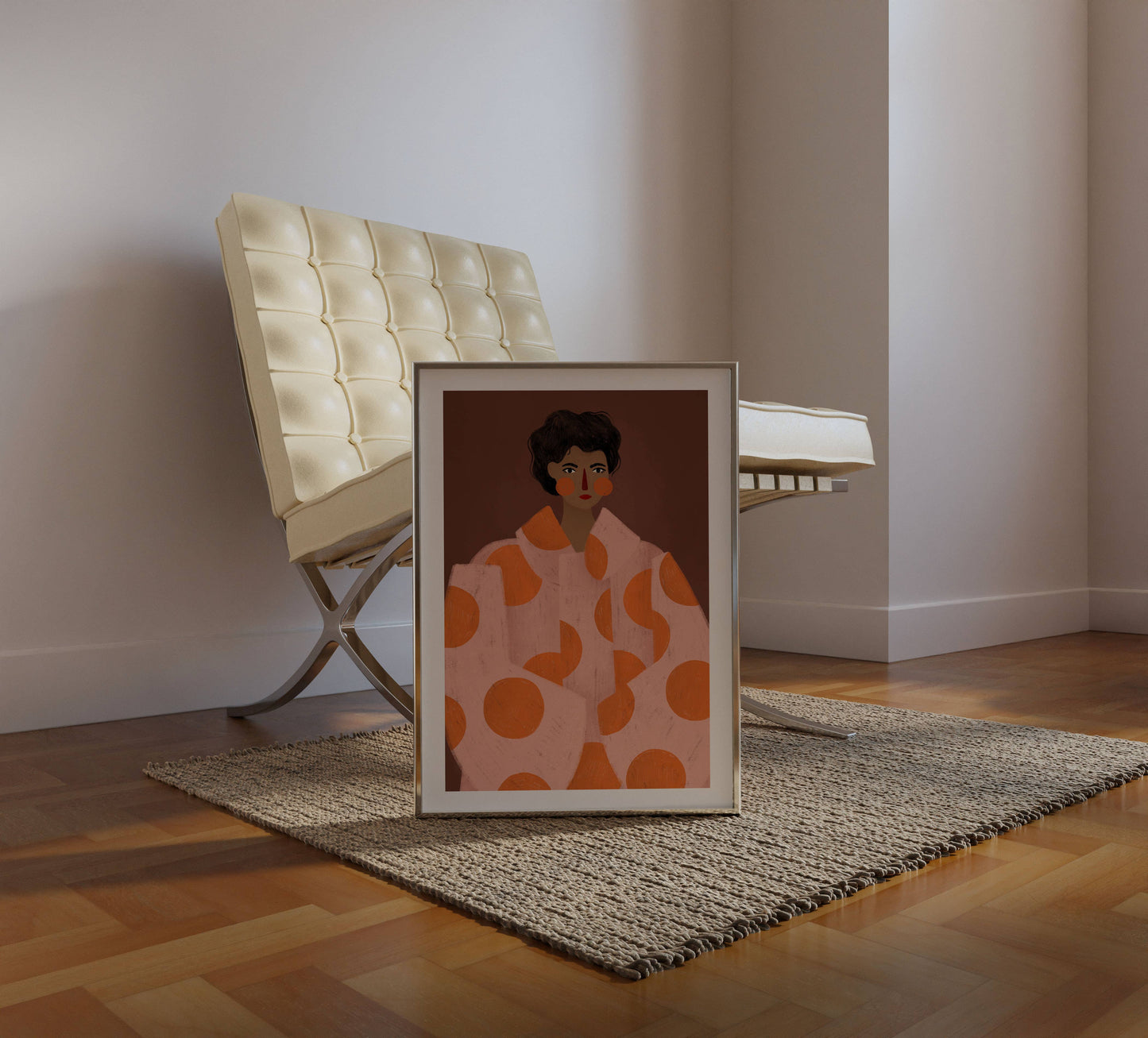Bea Müller - The Woman With The Orange Dots - Art Print