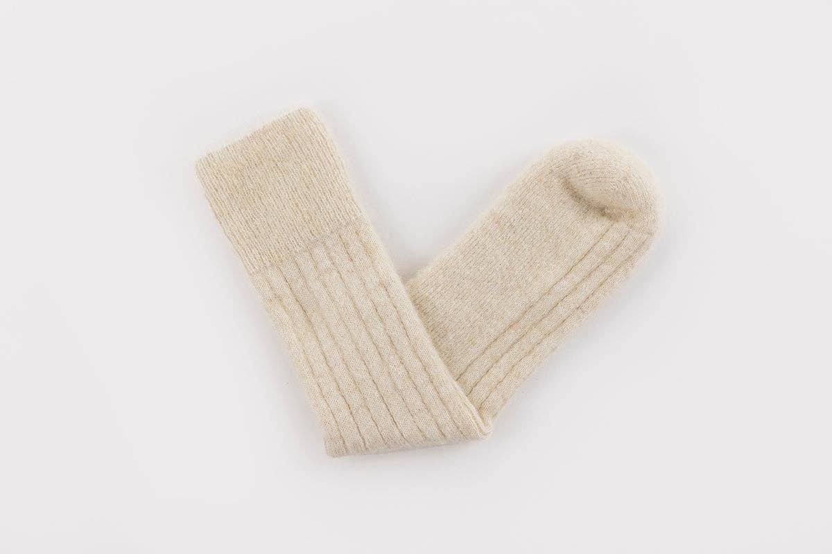 Pairs Scotland - Ultra Soft Cream Alpaca Bed Socks