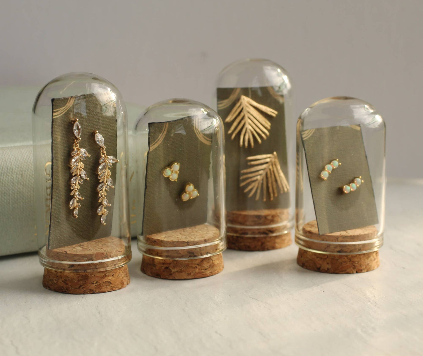 Gold Vermeil Fern Stud Earrings