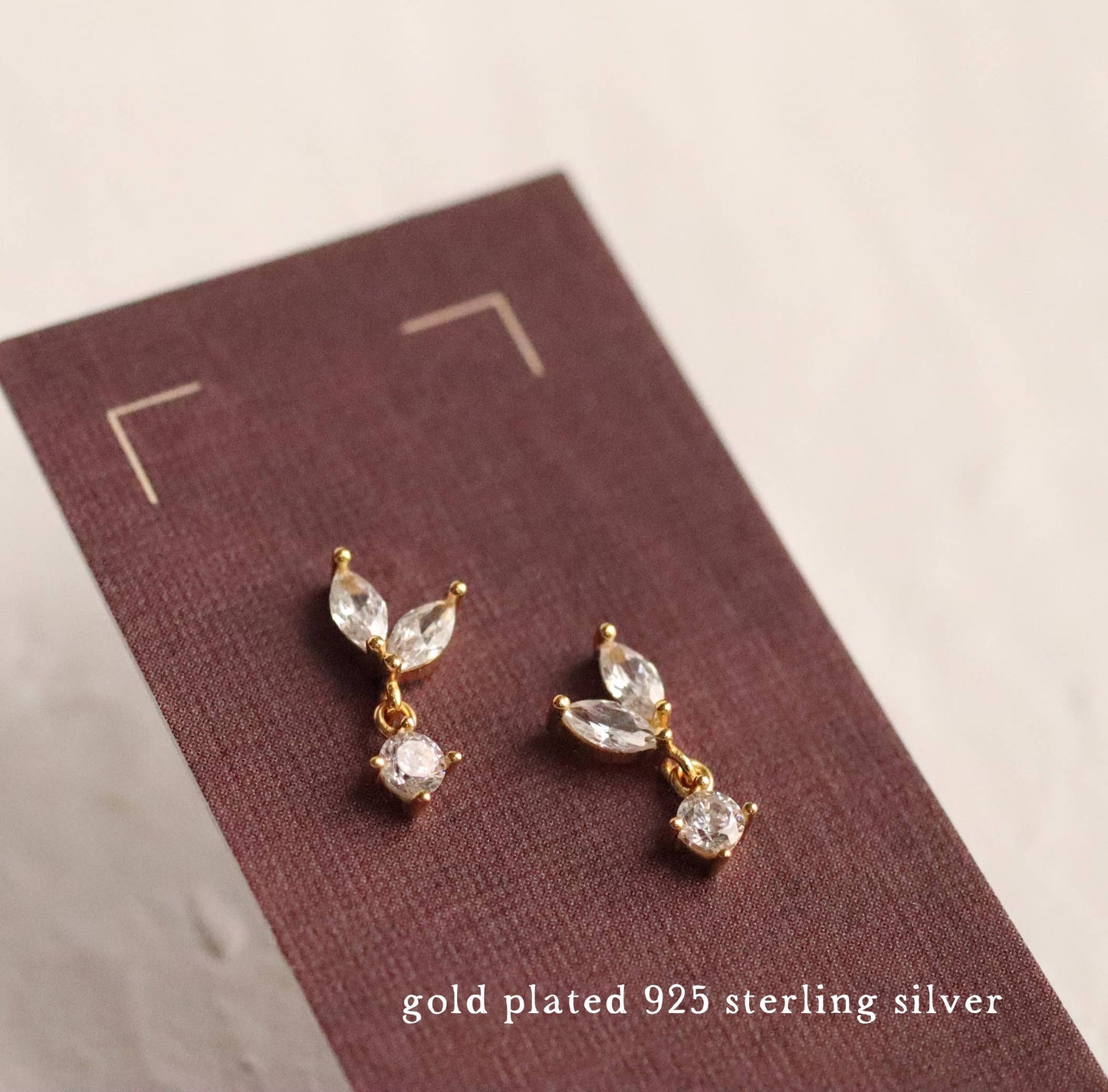 Japanese Petal Sterling Silver Stud Earrings