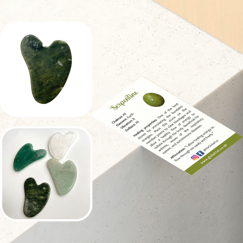 Gua Sha Facial Massage Tool, 8x5cm