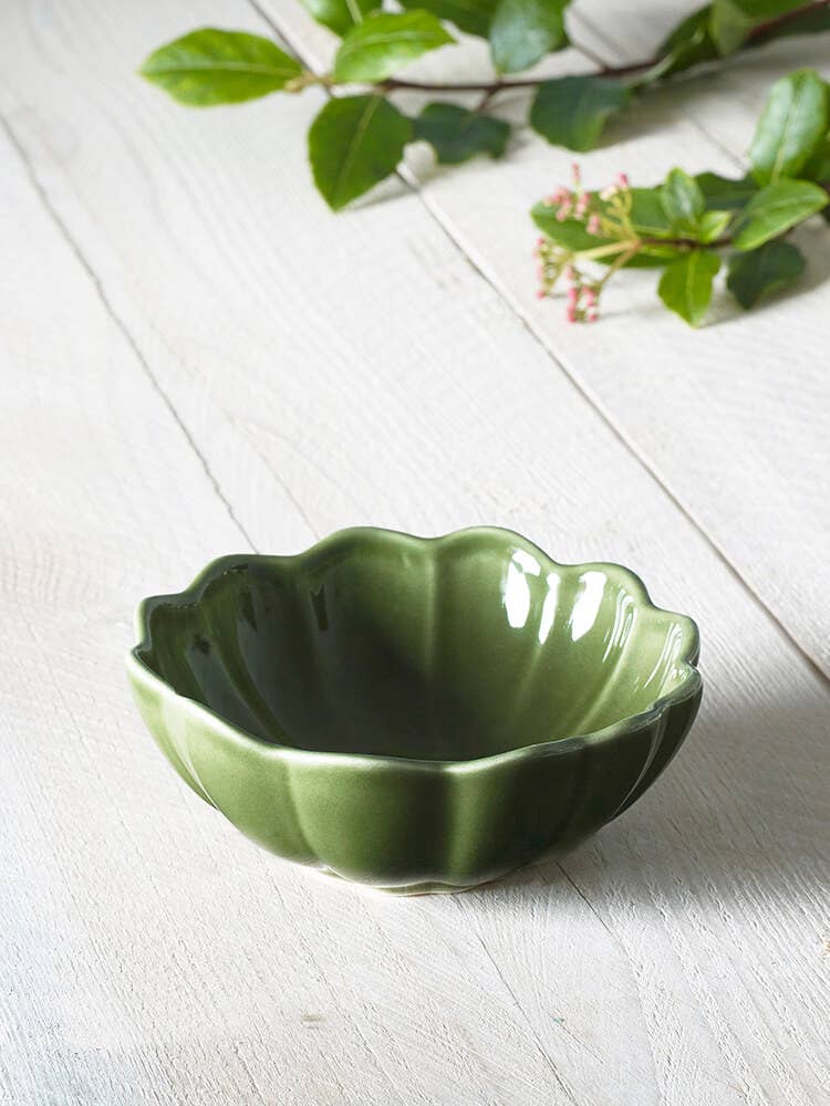 Pure Table Top Ltd - Scallop Small Dip Bowl Green