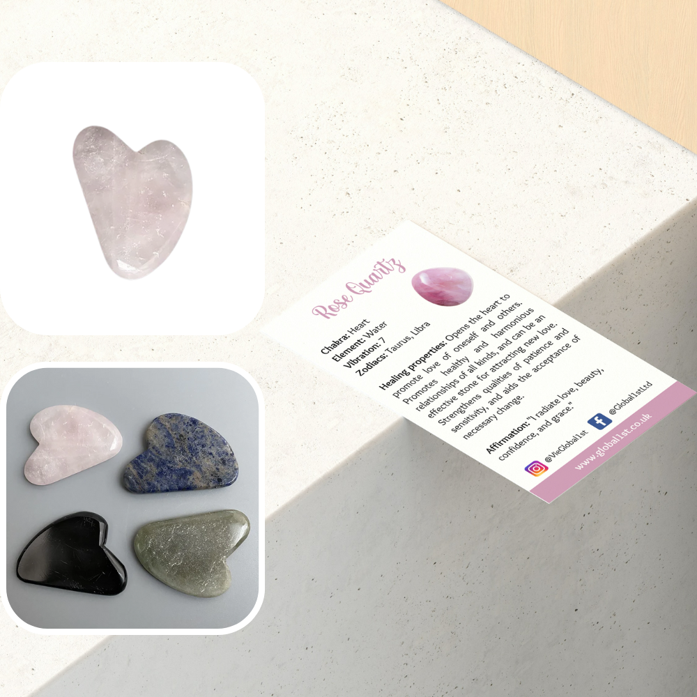 Gua Sha Facial Massage Tool, 8x5cm