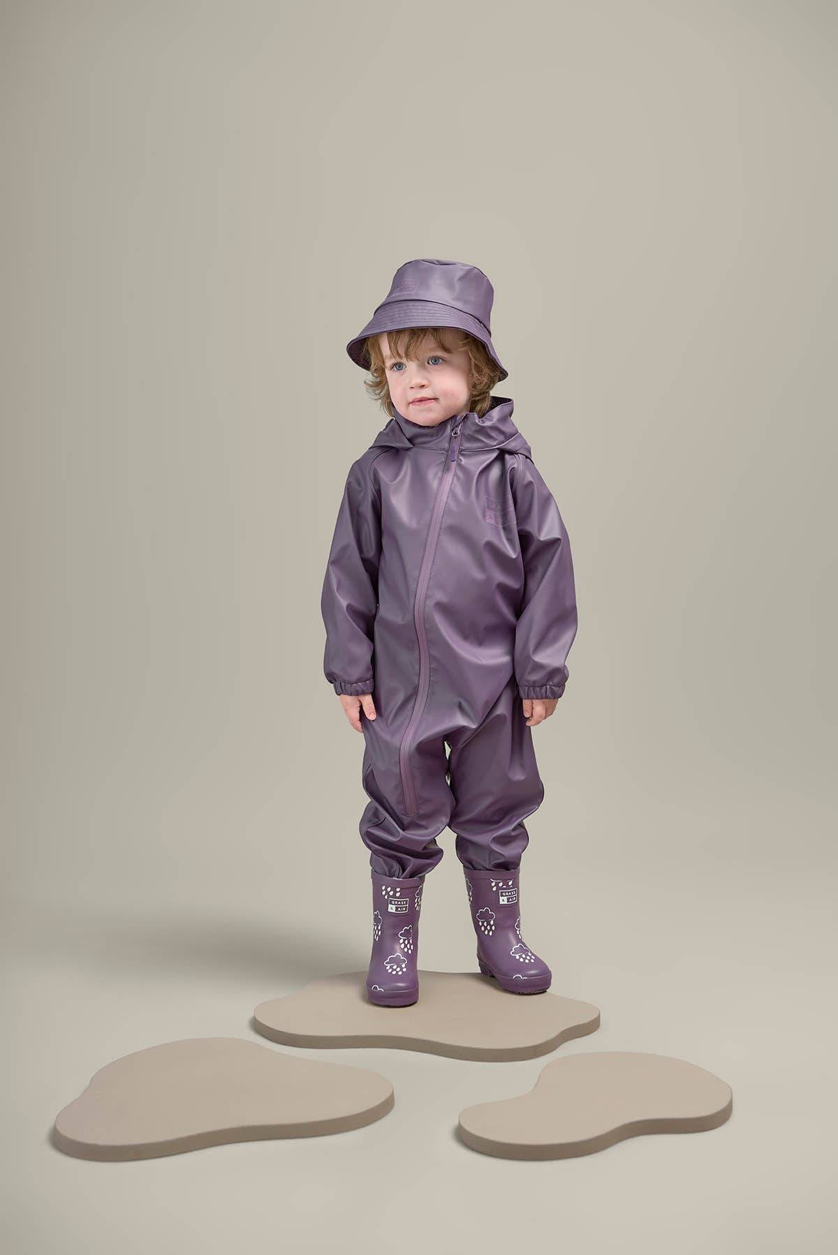 Grass & Air - Amethyst Purple Kids Puddlesuit
