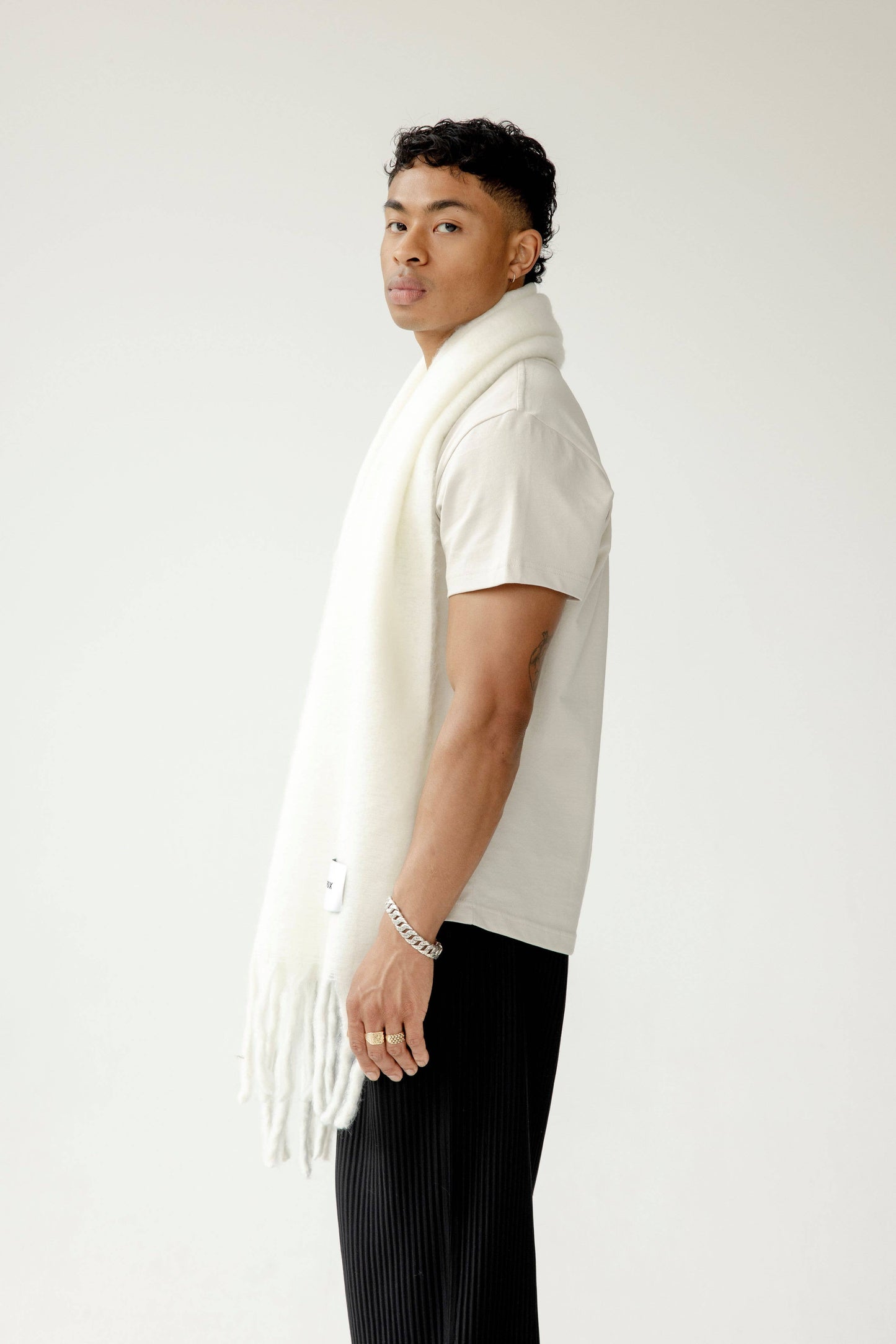 ARCTIC FOX & CO. - The Stockholm Scarf - 100% Recycled - Polar White - AW24