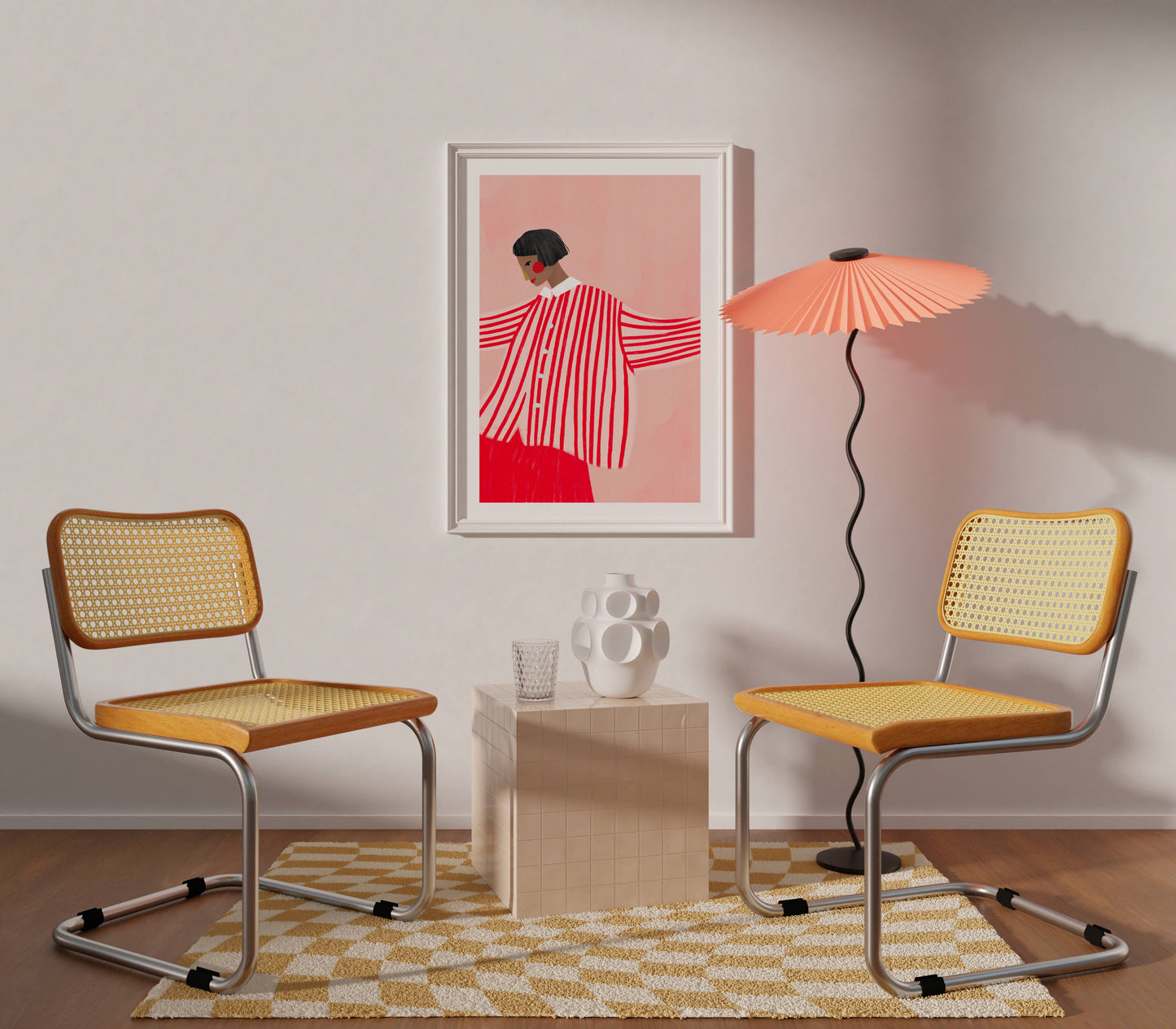 Bea Müller - The Woman With The Red Skirt - Art Print