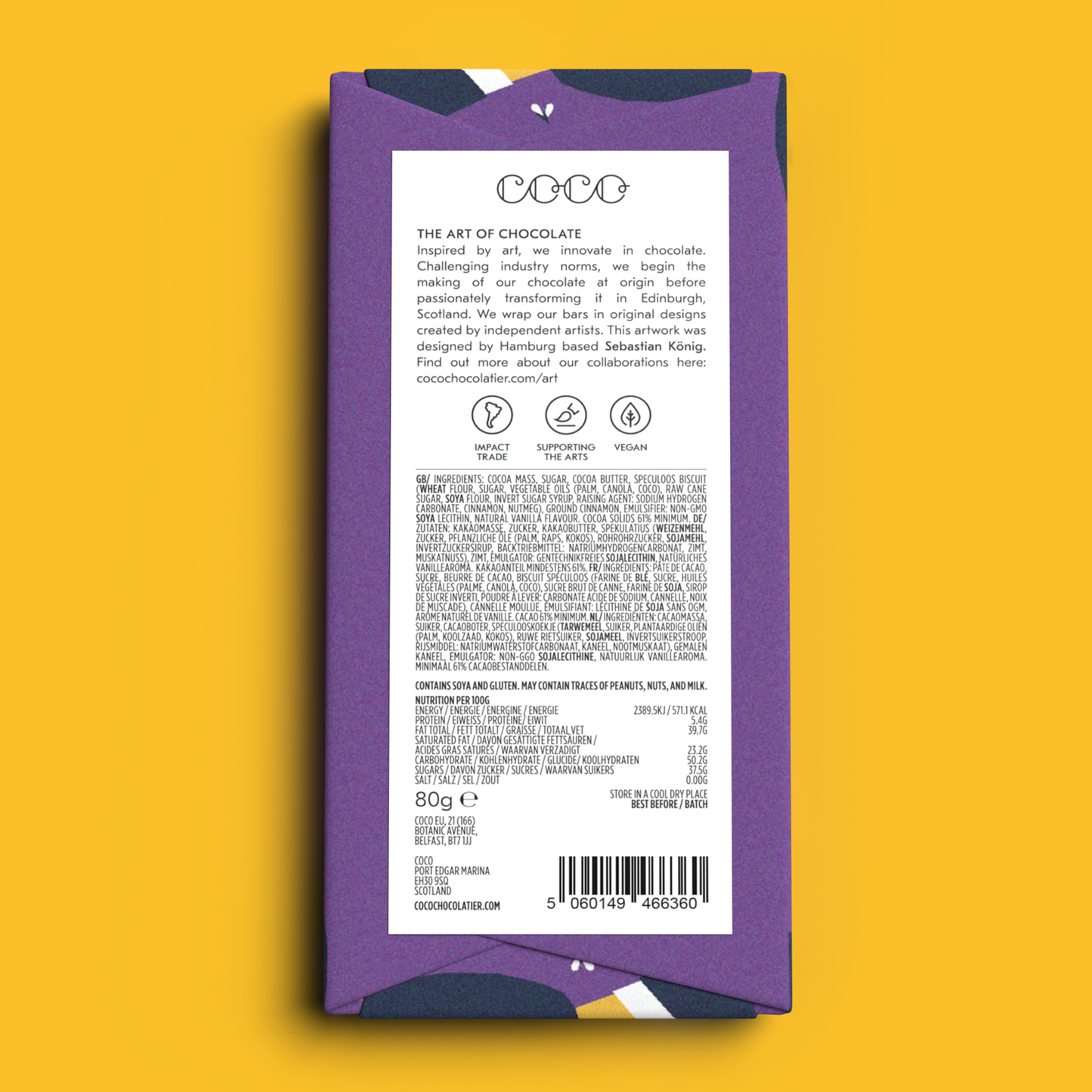 COCO Chocolatier - Cinnamon Roll 80G Dark Chocolate