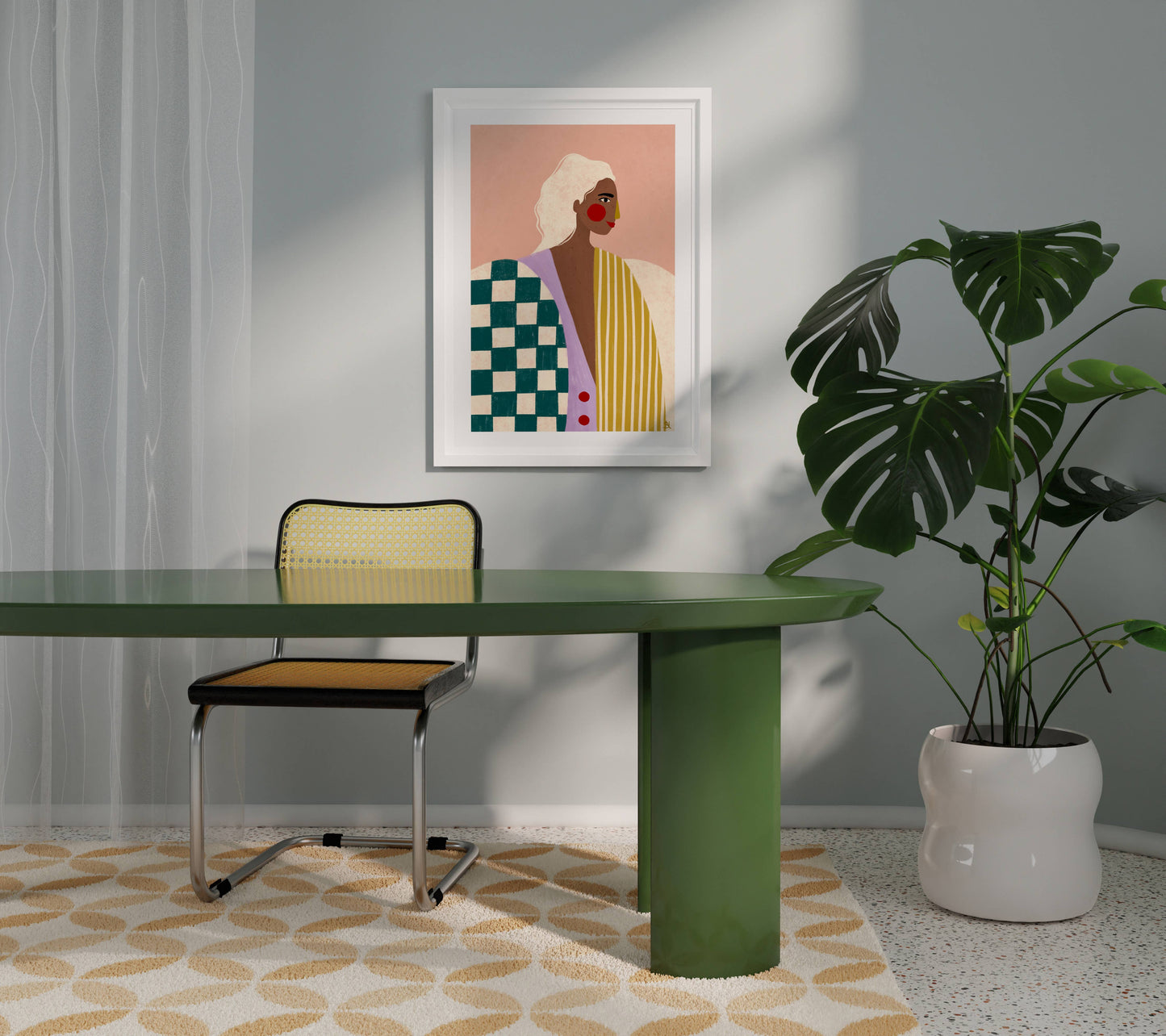 Bea Müller - The Woman With The Funky Blouse - Art Print