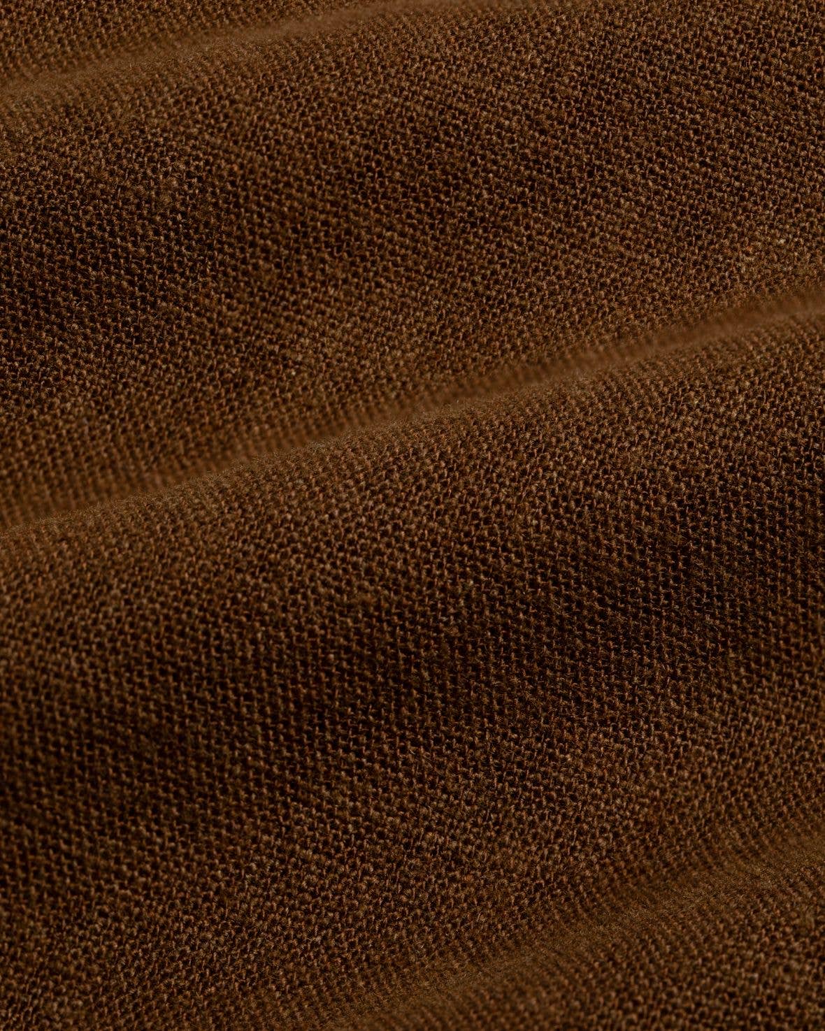 Chelsea Peers - Linen-Blend Long Sleeve Shirt - Brown