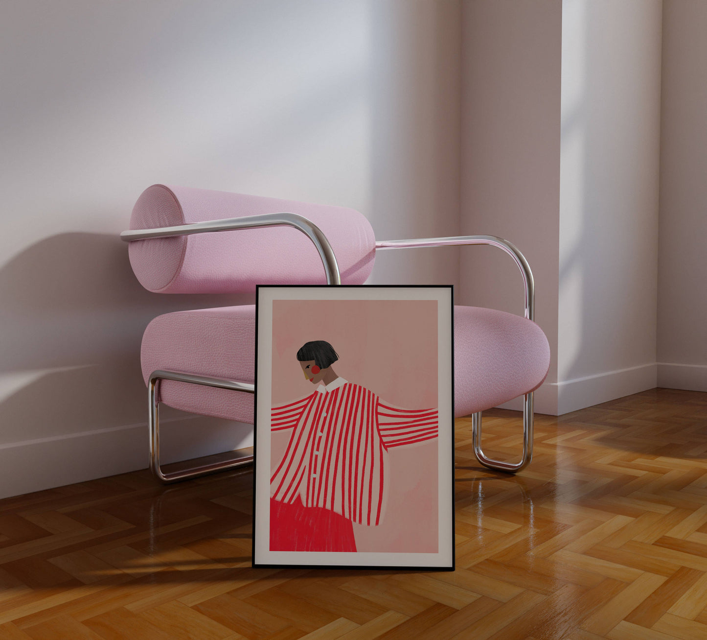 Bea Müller - The Woman With The Red Skirt - Art Print
