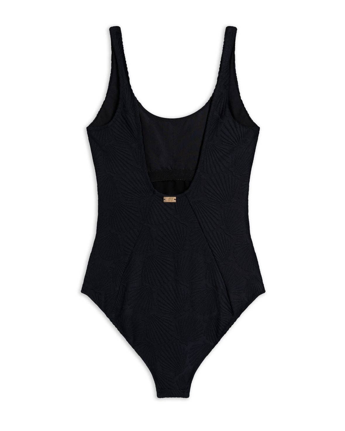 Chelsea Peers - Jacquard Shell Swimsuit - Black