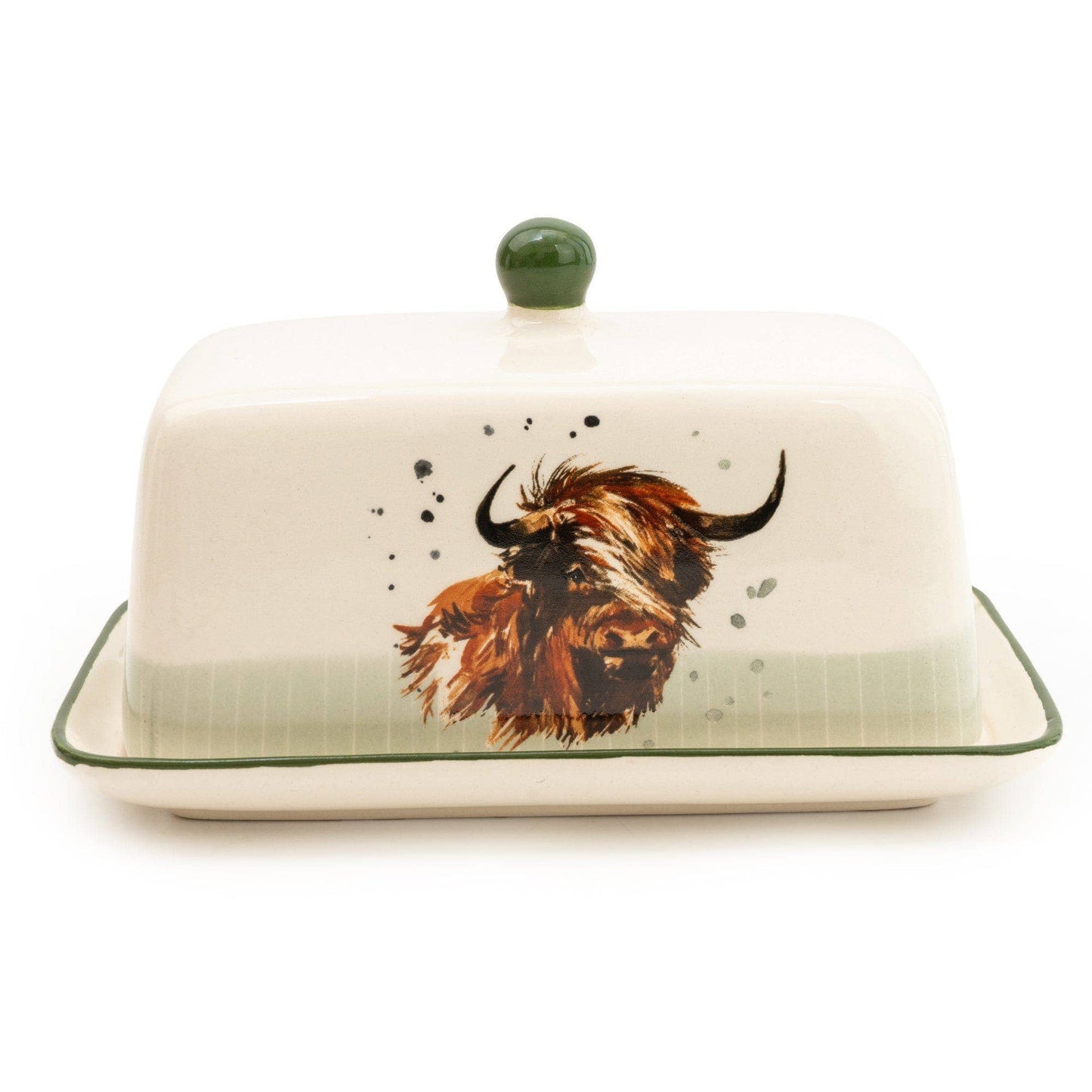 Ceramic Butter Dish Highland Cow