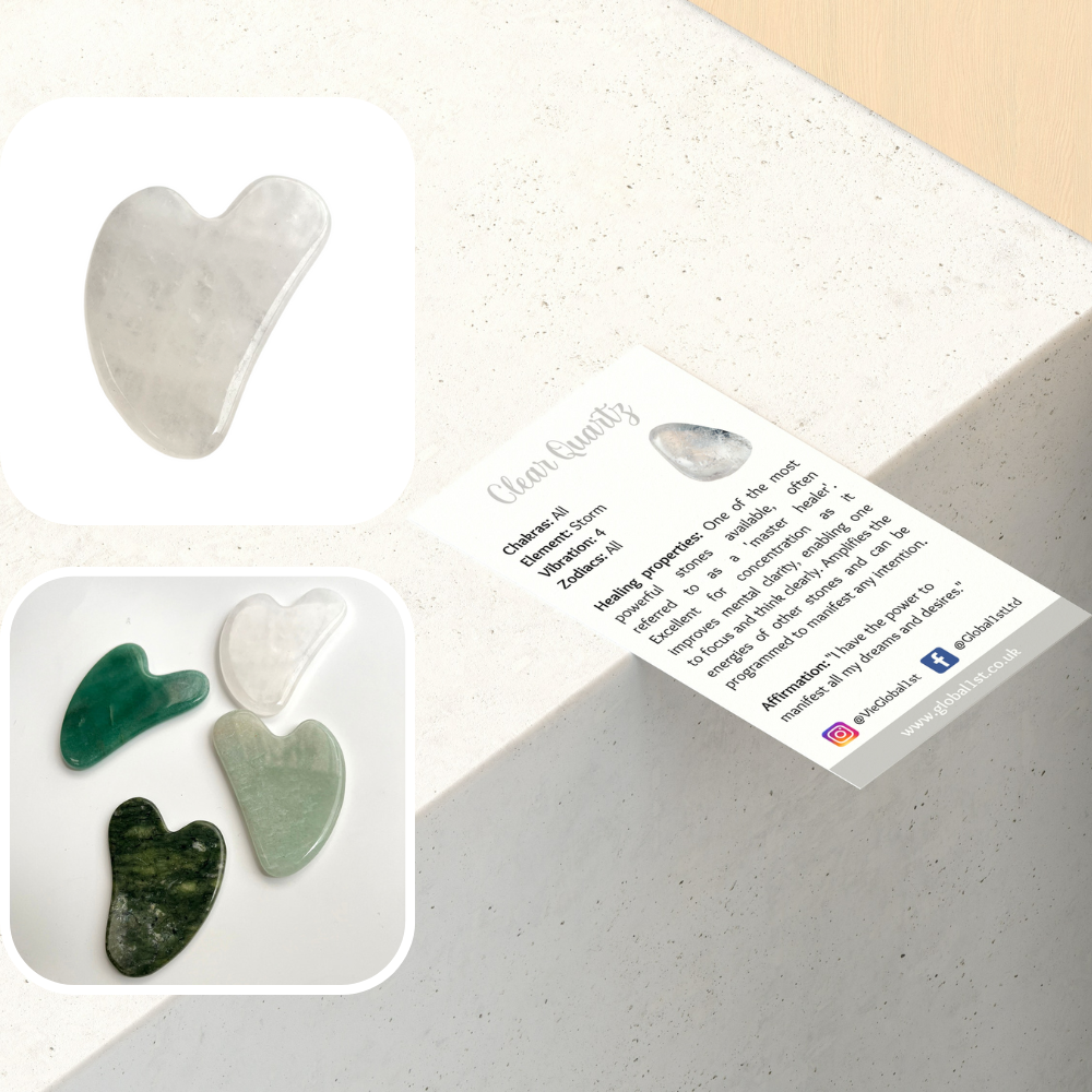 Gua Sha Facial Massage Tool, 8x5cm