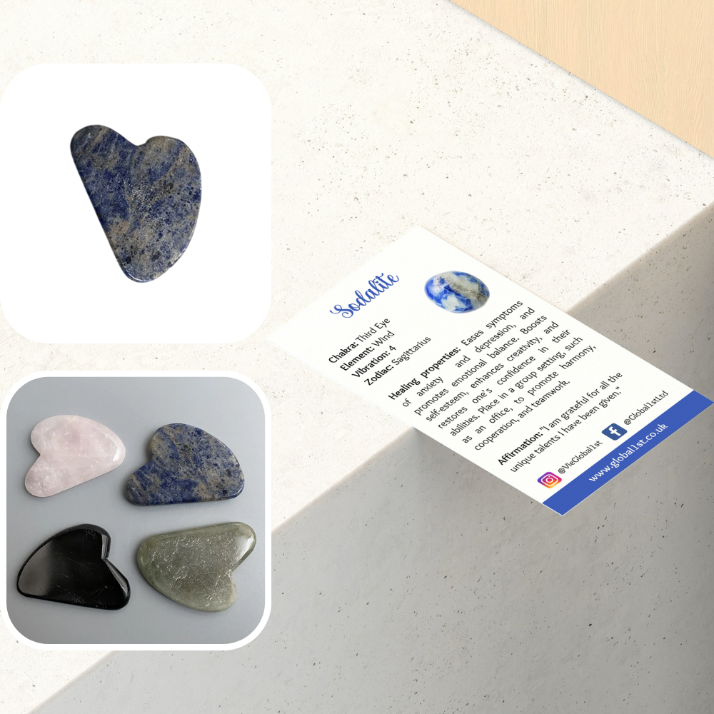 Gua Sha Facial Massage Tool, 8x5cm