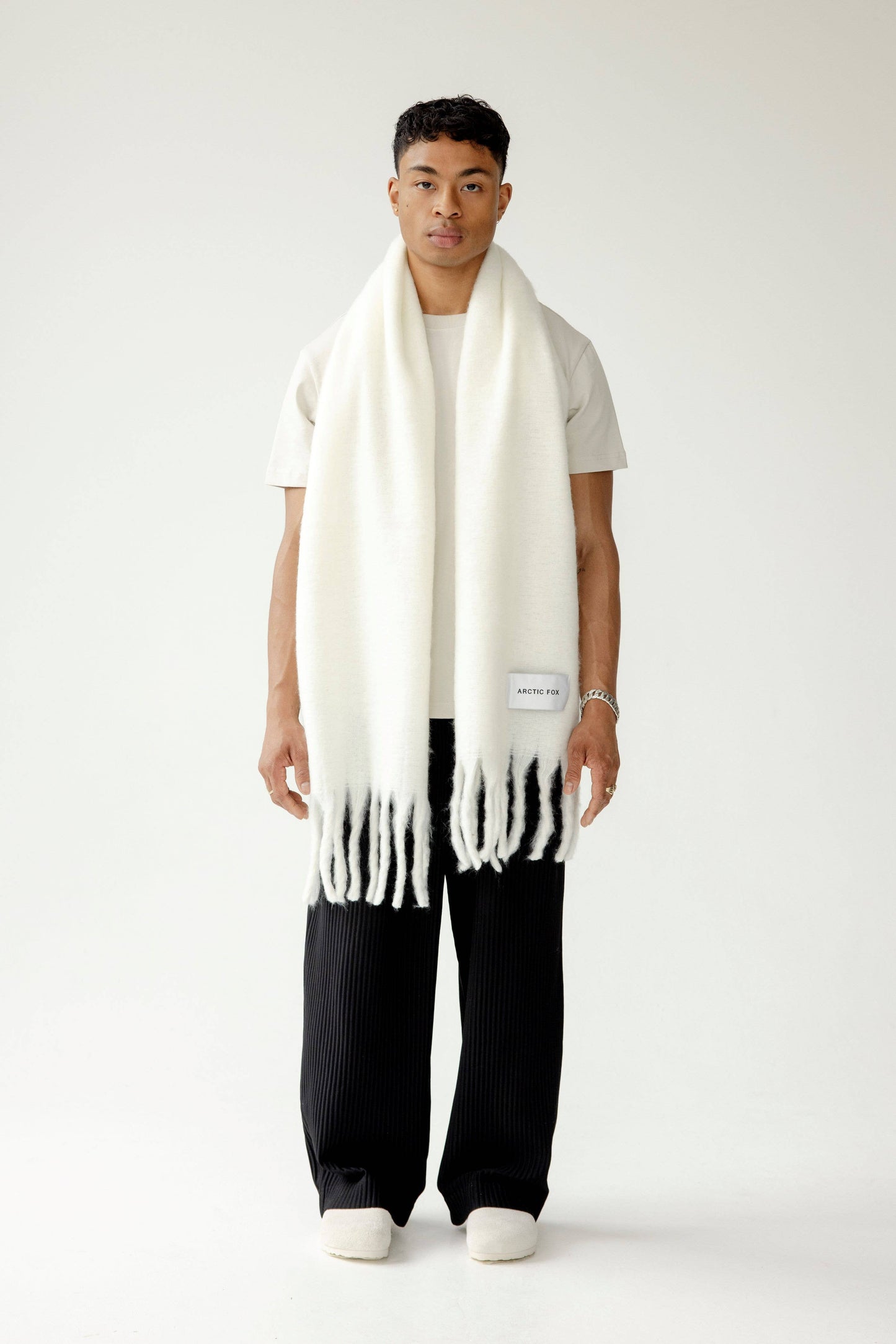 ARCTIC FOX & CO. - The Stockholm Scarf - 100% Recycled - Polar White - AW24