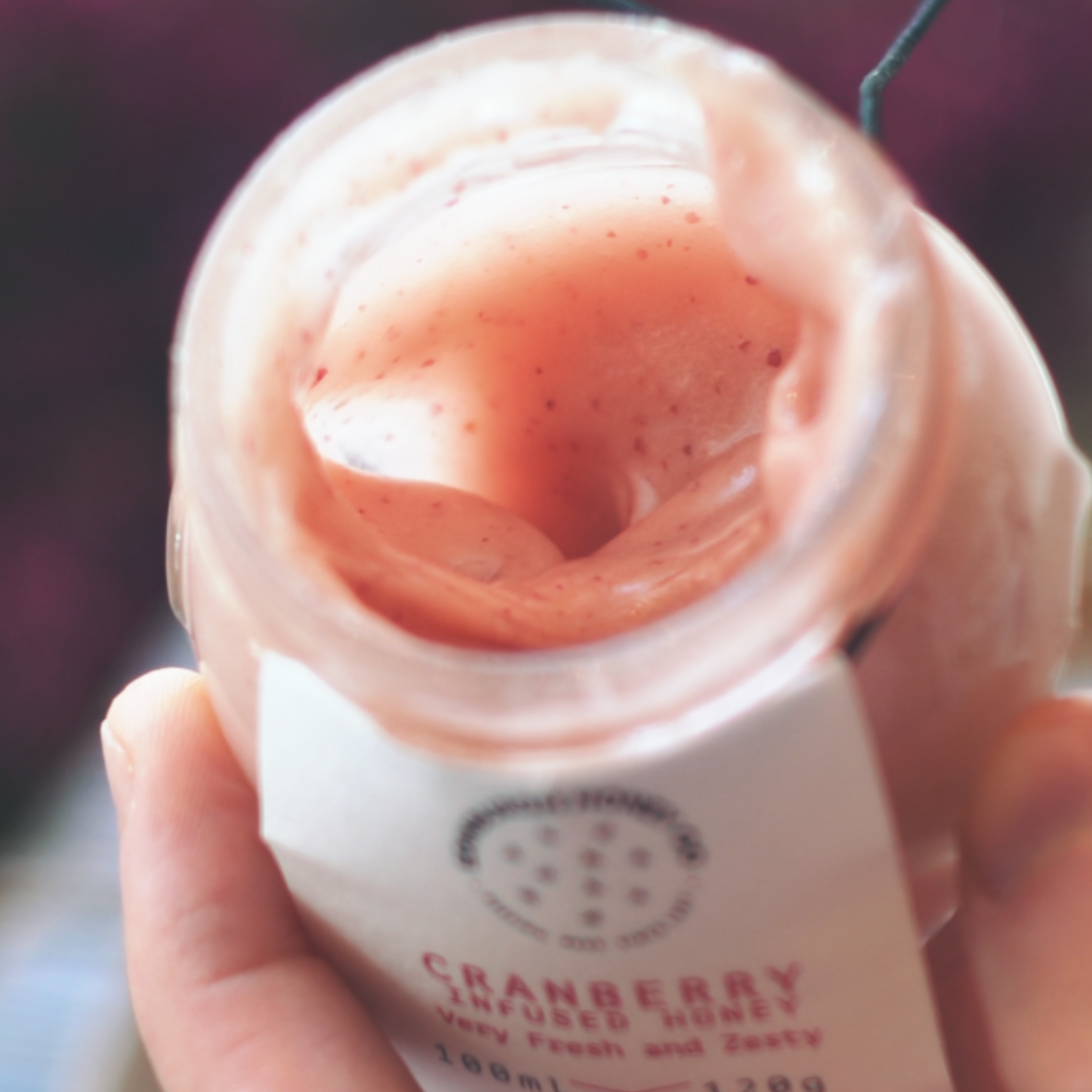Edinburgh Honey Co - Cranberry Infused Honey 120g