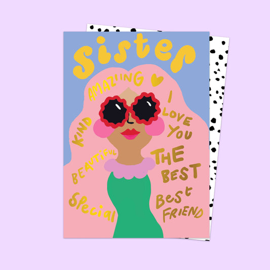 Eleanor Bowmer - Amazing Sister Birthday Card