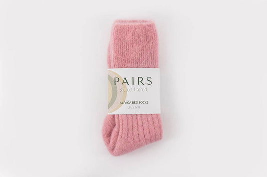 Pairs Scotland - Ultra Soft Pink Alpaca Bed Socks