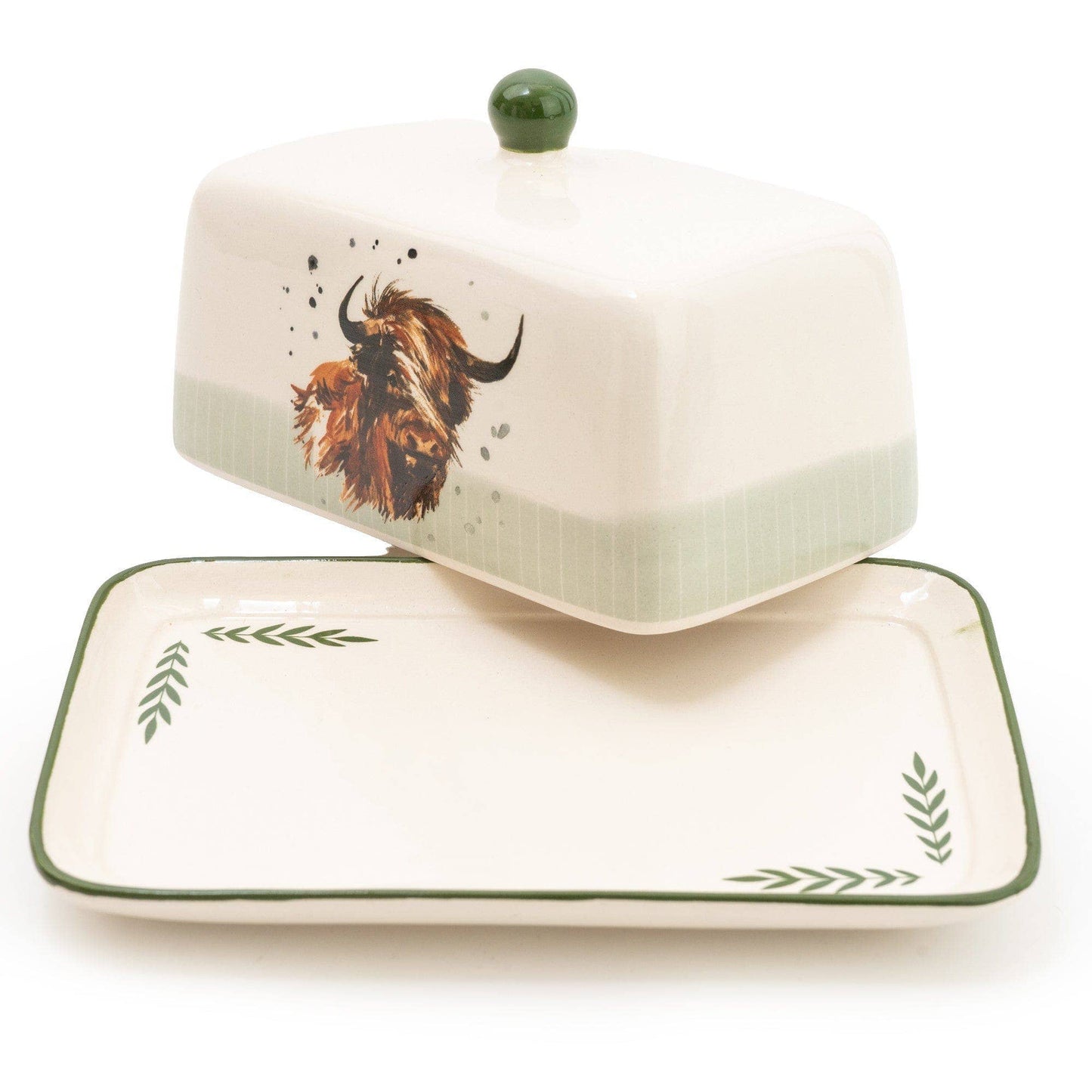 Ceramic Butter Dish Highland Cow