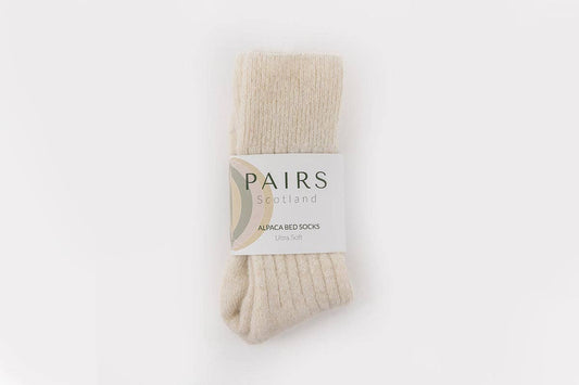 Pairs Scotland - Ultra Soft Cream Alpaca Bed Socks
