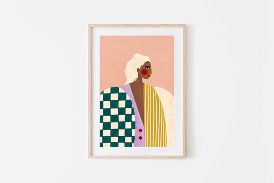 Bea Müller - The Woman With The Funky Blouse - Art Print