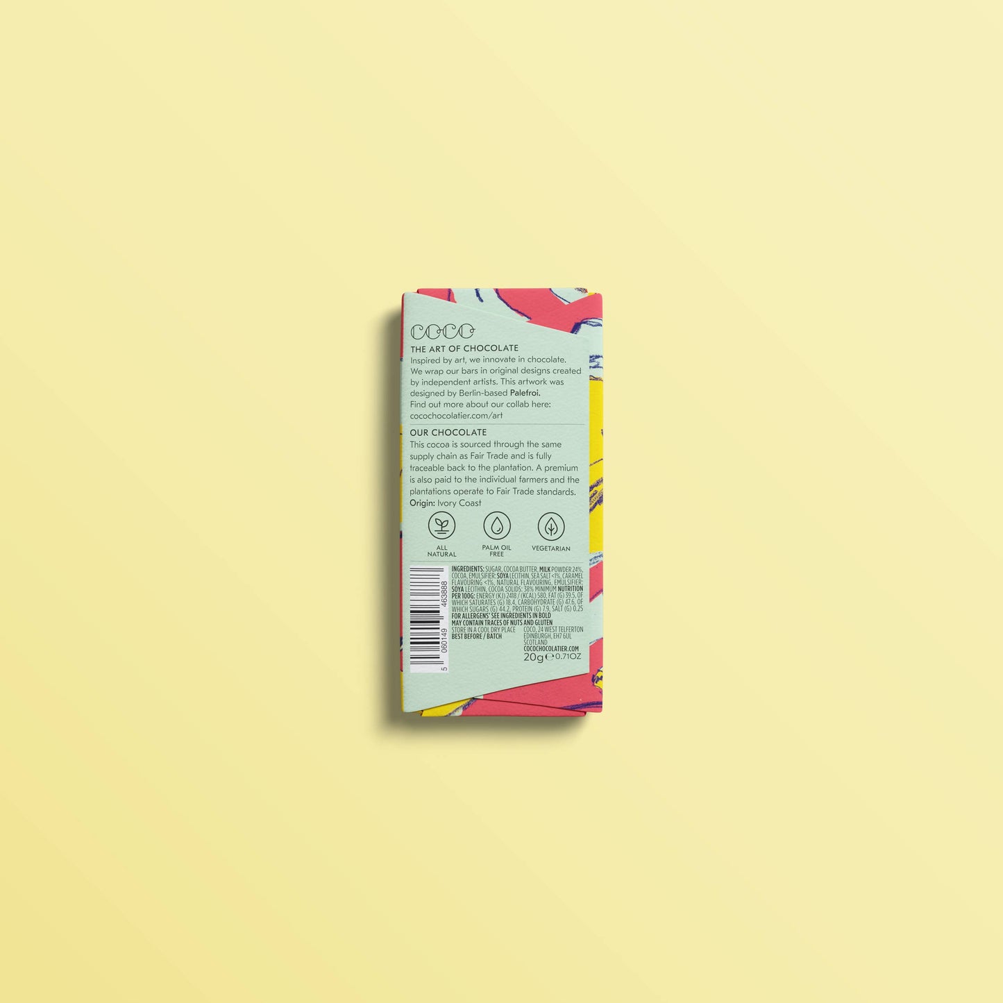 COCO Chocolatier - Salted Caramel (Mini Chocolate Bar 20g)