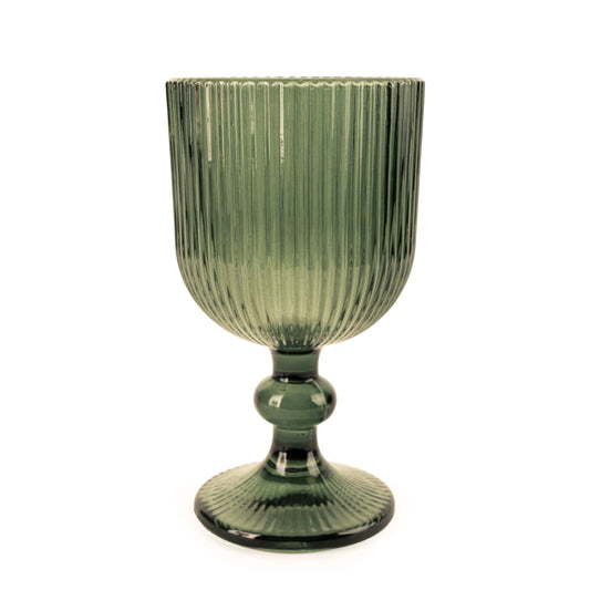 14cm Stemmed White Wine Glass - Green