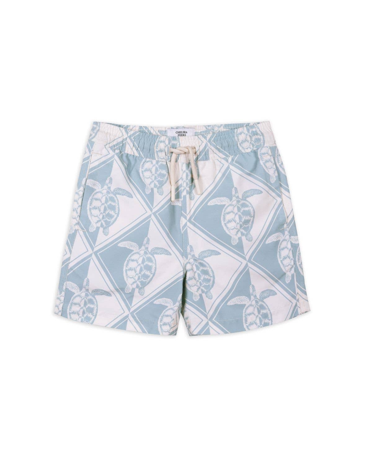 Chelsea Peers - Kids Tiled Turtle Print Swim Shorts