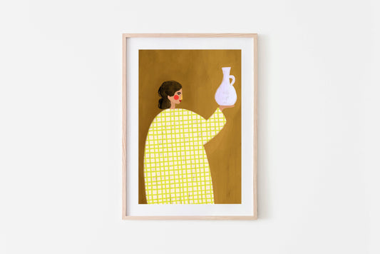 Bea Müller - The Woman with the Vase - Art Print