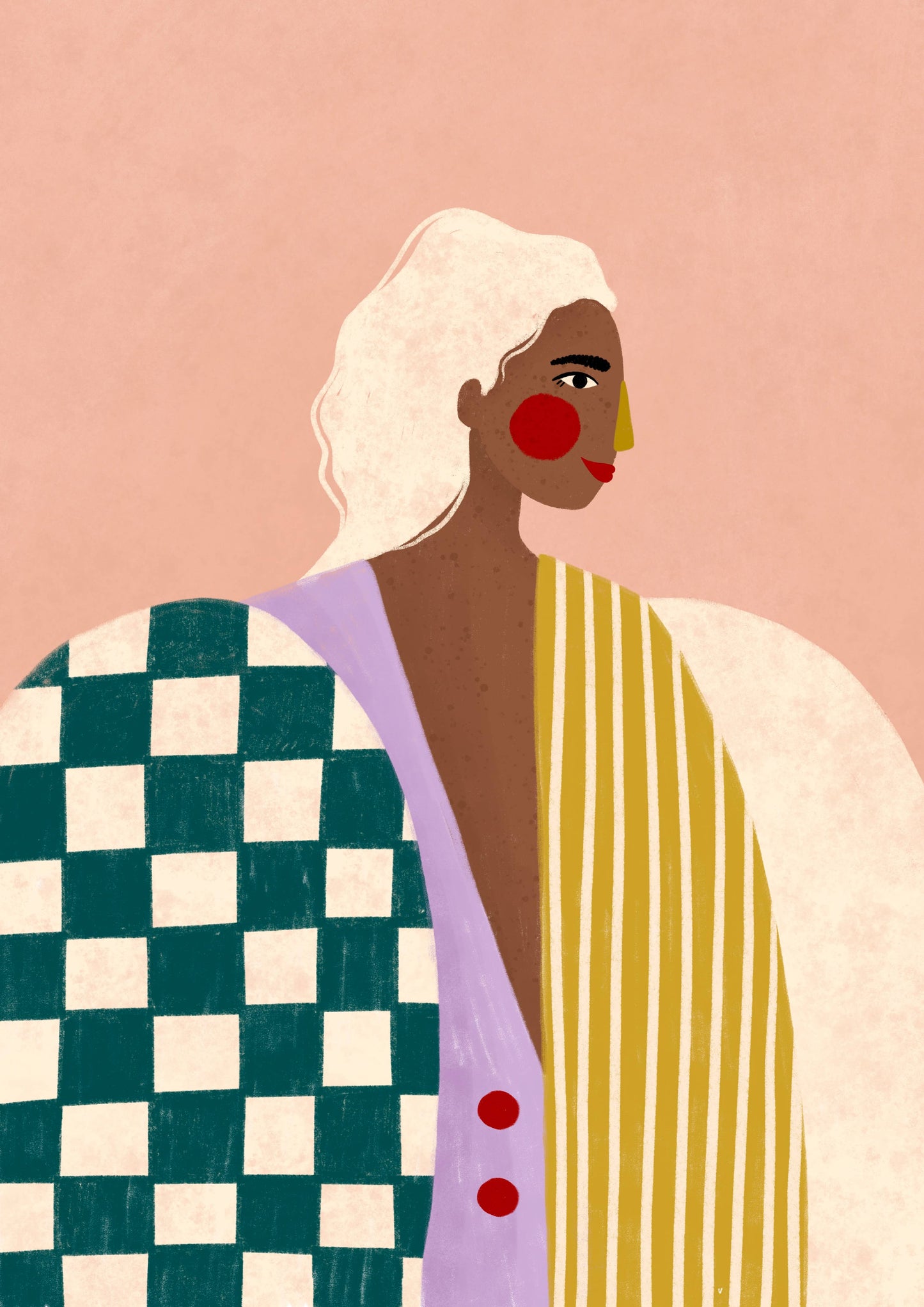 Bea Müller - The Woman With The Funky Blouse - Art Print