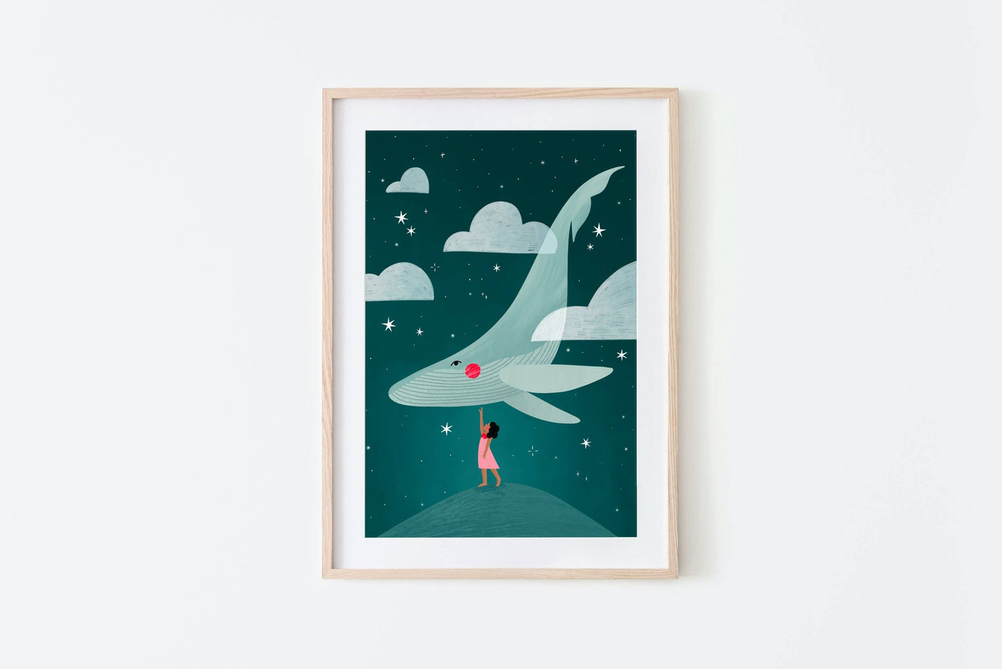 Bea Müller - Flying Whale - Art Print