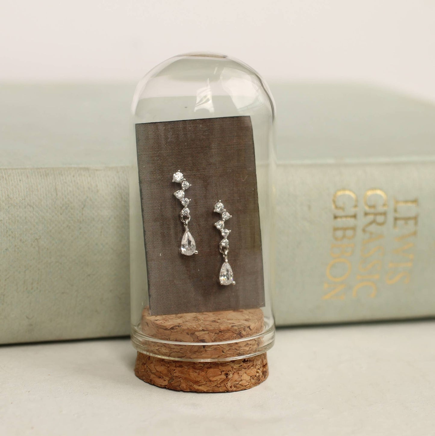 Waterfall Cascade Sterling Silver Stud Earrings