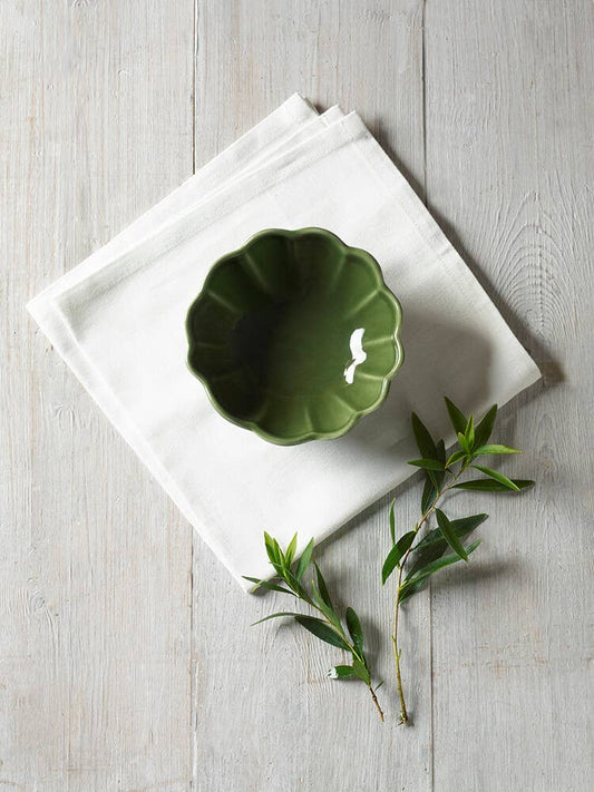 Pure Table Top Ltd - Scallop Small Dip Bowl Green